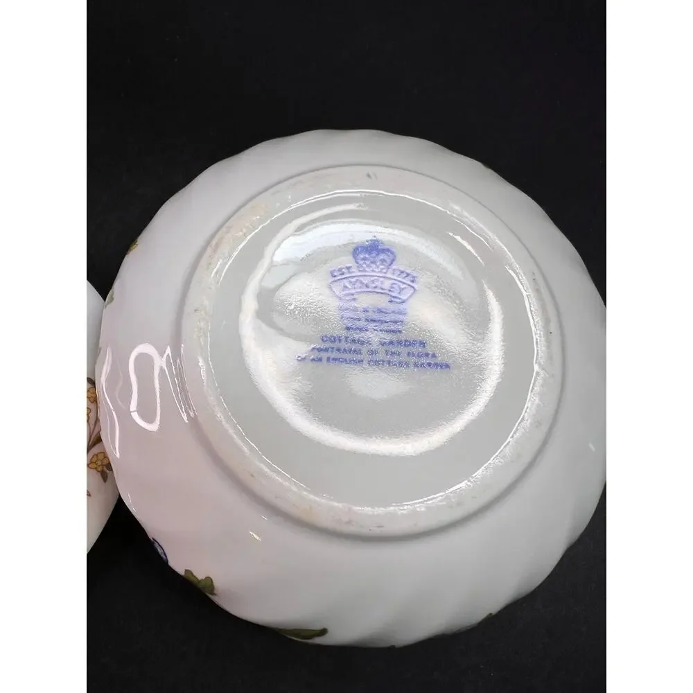 Aynsley Cottage Garden Trinket Box Fine Bone China Made in England